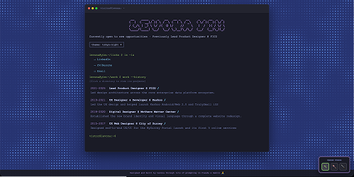 Terminal-style portfolio