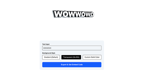 Simple embeddable chrome text
